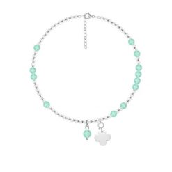 Bransoletka Planets z kamieniami i posrebrzaną koniczyną. Żółte bransoletki Lilou, posrebrzane. Za 288.00 zł.