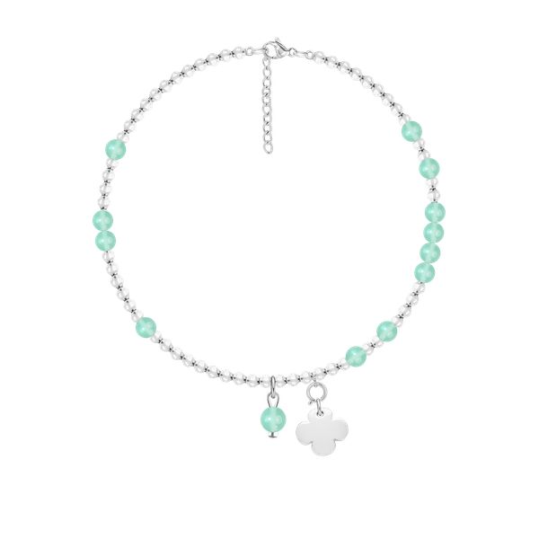 Bransoletka Planets z kamieniami i posrebrzaną koniczyną. Żółte bransoletki Lilou, posrebrzane. Za 288.00 zł.