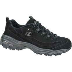 Buty sportowe Sneakersy damskie, Skechers D'Lites-Play On. Czarne obuwie sportowe Skechers, z nubiku, bez zapięcia, trekkingowe. Za 490.00 zł.