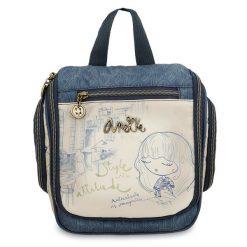 Granatowa Damska Kosmetyczka Anekke. Niebieskie kufry i kosmetyczki Anekke, bez wzorów, bez dodatków. Za 139.00 zł.