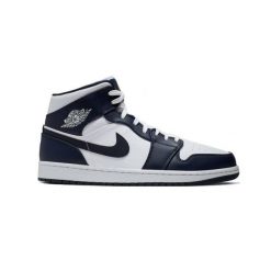 Buty sportowe Air Jordan 1 MID Metalic Obsydian. Czarne obuwie sportowe Jordan, bez zapięcia. Za 179.90 zł.
