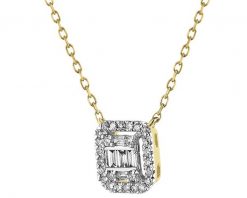 Naszyjnik z żółtego złota z diamentami - 0,08 ct - próba 585. Żółte naszyjniki Apart, z diamentem, złote. Za 2,759.00 zł.
