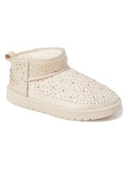 C'M Botki zimowe w kolorze beżowym rozmiar: 37. Brązowe botki C'M, na zimę, bez wzorów, bez obcasa, bez zapięcia. Za 108.99 zł.