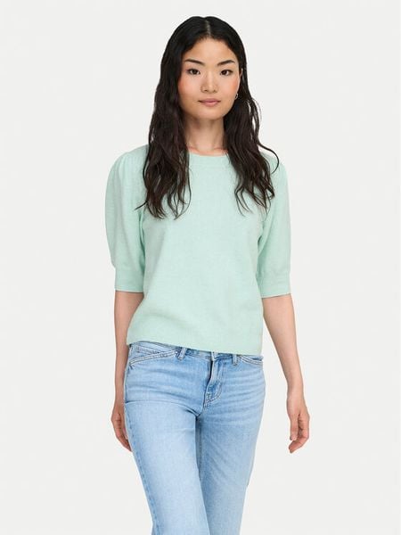 ONLY Sweter Rica 15318551 Zielony Regular Fit. Zielone swetry Only, m, bez wzorów, z syntetyku, bez ramiączek. Za 75.99 zł.