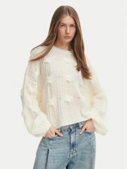 BOSS Sweter 50569870 Kremowy Relaxed Fit. Białe swetry Boss, s, bez wzorów, z wełny, bez ramiączek. Za 999.99 zł.