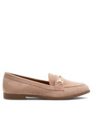 DeeZee Lordsy WS270205-01 Beżowy. Brązowe lordsy DeeZee, bez wzorów, z materiału, bez obcasa, bez zapięcia. Za 119.99 zł.