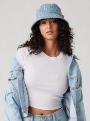Levi's Kapelusz w kolorze błękitnym rozmiar: L. Niebieskie kapelusze Levi's®, bez wzorów, z materiału. Za 110.81 zł.