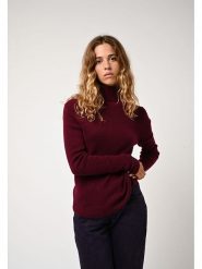 AUTHENTIC CASHMERE Kaszmirowy golf "Suzie" w kolorze bordowym rozmiar: S. Czerwone golfy AUTHENTIC CASHMERE, s, bez wzorów, z kaszmiru, bez ramiączek. Za 290.57 zł.
