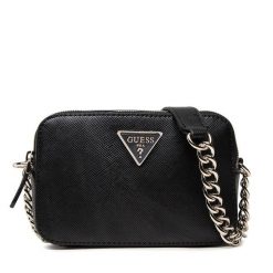 Torebka Guess. Czarne listonoszki Guess, z aplikacjami, bez dodatków. Za 379.99 zł.