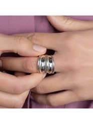 L'atelier précieux Srebrny pierścionek rozmiar: 64. Szare pierścionki l'Atelier precieux, srebrne. Za 100.99 zł.