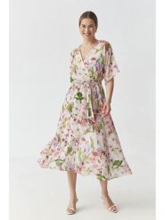 TATUUM Sukienka w kolorze jasnoróżowo-zielonym rozmiar: 38. Różowe sukienki Tatuum, na co dzień, bez wzorów, z tkaniny, bez kołnierzyka, bez ramiączek, midi, proste. Za 213.69 zł.