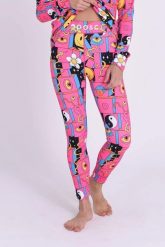 Legginsy termoaktywne – Trippy Hippy damskie. Czerwone legginsy OOSC, s, bez wzorów, z materiału, z podwyższonym stanem, długie. Za 269.99 zł.