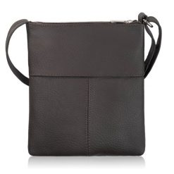 Torebka damska listonoszka ze skóry naturalnej brązowa Abruzzo ABR-49-BR. Brązowe torby na ramię bez wzorów, ze skóry, na ramię, bez dodatków. Za 115.00 zł.