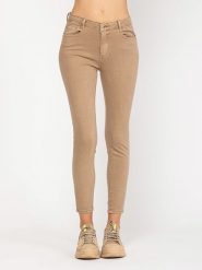 Tantra Dżinsy - Skinny fit - w kolorze beżowym rozmiar: L. Brązowe jeansy Tantra, l, z aplikacjami. Za 131.12 zł.