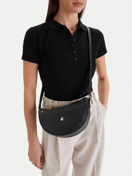 Beverly Hills Polo Club Torebka CEO-BHPC-C-007-09 Czarny. Czarne listonoszki Beverly Hills Polo Club, bez wzorów, z materiału, bez dodatków. Za 159.99 zł.