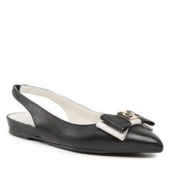 Sandały Guess. Czarne sandały Guess, z aplikacjami, bez obcasa, na płaskiej podeszwie, bez zapięcia. Za 619.99 zł.