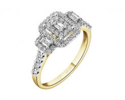 Pierścionek z żółtego złota z diamentami - 0,50 ct - próba 585. Żółte pierścionki Apart, z diamentem, złote. Za 6,990.00 zł.