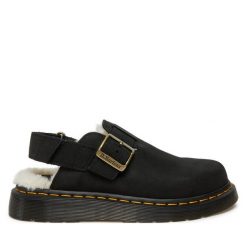 Klapki Dr. Martens. Czarne klapki Dr. Martens, bez wzorów, bez obcasa. Za 439.99 zł.