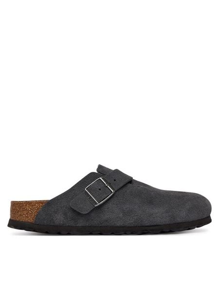 Birkenstock Klapki Canto 1031678 Szary. Szare klapki Birkenstock, bez wzorów, ze skóry, bez obcasa. Za 639.99 zł.