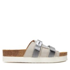 Klapki Novesta. Szare klapki Novesta, bez wzorów, bez obcasa. Za 489.99 zł.
