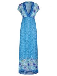 Mint & mia Sukienka w kolorze niebieskim rozmiar: 38. Niebieskie sukienki Mint & mia, bez wzorów, z wiskozy, bez kołnierzyka, bez ramiączek, maxi. Za 280.44 zł.