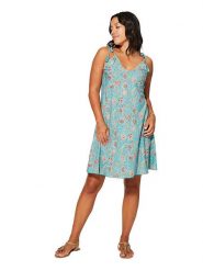 Ipanima Sukienka w kolorze beżowo-turkusowym rozmiar: 34-40. Brązowe sukienki Ipanima, bez wzorów, bez kołnierzyka, bez ramiączek, midi. Za 65.99 zł.