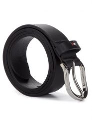 Tommy Hilfiger Pasek Damski New Danny Belt WW0WW11590 Czarny. Czarne paski TOMMY HILFIGER, bez wzorów, ze skóry. Za 219.99 zł.