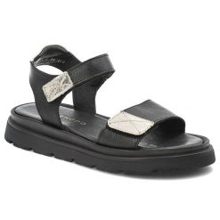 Czarne Sandały Armodo Modne Obuwie Damskie. Czarne sandały Armodo, bez wzorów, ze skóry, eleganckie, bez obcasa, bez zapięcia. Za 278.99 zł.
