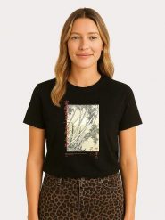 WOOOP Koszulka "Hokusai Bamboo" w kolorze czarnym rozmiar: XXL. Czarne bluzki Wooop, xxl, bez wzorów, z bawełny, bez kołnierzyka, bez ramiączek. Za 56.99 zł.