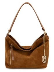 Lucca Baldi Skórzana torebka "Faenza" w kolorze jasnobrązowym - 28 x 23 x 11 cm rozmiar: onesize. Brązowe torby na ramię Lucca Baldi, bez wzorów, z materiału, na ramię, bez dodatków. Za 239.99 zł.