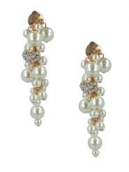 Otazu Pozłacane kolczyki-wkrętki z perełkami Swarovski rozmiar: onesize. Żółte kolczyki Otazu, z perłą, pozłacane. Za 173.99 zł.