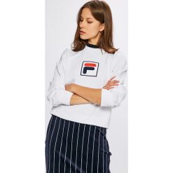 Fila - Bluza. Szare bluzy sportowe Fila, l, z aplikacjami, z bawełny, bez kaptura. Za 279.90 zł.