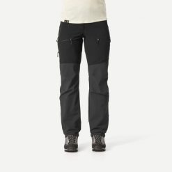Spodnie trekkingowe damskie Forclaz MT900. Brązowe spodnie sportowe SIMOND, l, bez wzorów, z elastanu, trekkingowe. Za 299.99 zł.