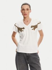 Lola Casademunt by Maite T-Shirt MS2515018 Biały Relaxed Fit. Białe t-shirty Lola Casademunt by Maite, xs, bez wzorów, z bawełny, bez kołnierzyka, bez ramiączek. Za 209.99 zł.