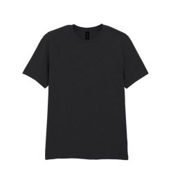 Bawełniana Koszulka Unisex Dla Dorosłych W Miękkim Stylu. Czarne bluzki GILDAN, xl, bez wzorów, z bawełny, sportowe, bez kołnierzyka, bez ramiączek. Za 48.99 zł.