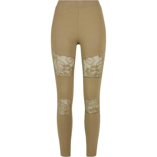 Legginsy damskie Urban Classics Laces Inset. Zielone legginsy Urban Classics, l, bez wzorów. Za 168.00 zł.