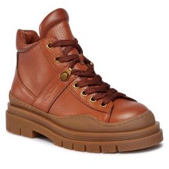 Botki See By Chloé. Brązowe botki See By Chloé, bez wzorów, bez obcasa, na płaskiej podeszwie, bez zapięcia. Za 2,989.00 zł.