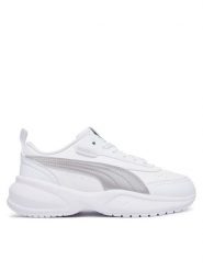 Puma Baleriny Cilia 2 Mode Metallic Glam 408272 02 Biały. Białe baleriny Puma, bez wzorów, ze skóry, bez obcasa. Za 299.99 zł.