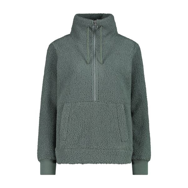 Kobieca bluza półzipowana CMP. Zielone bluzy CMP, bez wzorów, z materiału, bez kaptura. Za 399.99 zł.