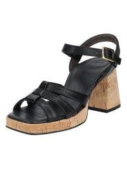 Paul Green Skórzane sandały w kolorze czarnym rozmiar: 40. Czarne sandały Paul Green, bez wzorów, ze skóry, z otwartym noskiem, bez obcasa, na koturnie, bez zapięcia. Za 287.16 zł.