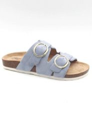 S.Oliver Klapki w kolorze błękitnym rozmiar: 36. Niebieskie klapki S.Oliver, bez wzorów, z otwartym noskiem, bez obcasa. Za 113.90 zł.