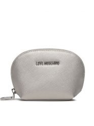 LOVE MOSCHINO Kosmetyczka JC5352PP4IK2390B Srebrny. Szare kufry i kosmetyczki Love Moschino, bez wzorów, ze skóry, bez dodatków. Za 279.99 zł.