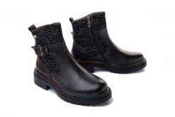 LAURA VITA KANDYO 0123 noir, botki damskie. Czarne botki Laura Vita, na zimę, bez wzorów, bez obcasa, na obcasie, bez zapięcia. Za 489.90 zł.