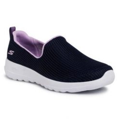 Skechers 15637NVLV Granatowy. Niebieskie obuwie sportowe Skechers, z materiału, bez zapięcia. Za 259.99 zł.