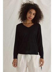 Cotton Candy Koszulka "Nian" w kolorze czarnym rozmiar: XS. Czarne bluzki Cotton Candy, xs, bez wzorów, bez kołnierzyka, bez ramiączek. Za 117.45 zł.