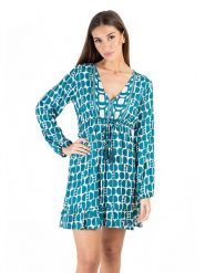 Isla Bonita by SIGRIS Sukienka w kolorze niebieskim rozmiar: XL. Niebieskie sukienki Isla Bonita by SIGRIS, xl, bez wzorów, z wiskozy, bez kołnierzyka, bez ramiączek, mini. Za 166.45 zł.