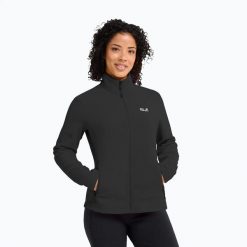 Bluza polarowa damska Jack Wolfskin Taunus 100 Full Zip. Czarne bluzy Jack Wolfskin, l, bez wzorów, z materiału, bez kaptura. Za 239.99 zł.
