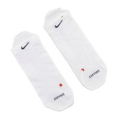 Skarpety Unisex Dla Dorosłych LTWT DriFIT (zestaw 2 Sztuk). Białe skarpety Nike, bez wzorów. Za 131.99 zł.