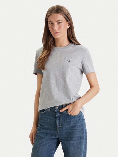Calvin Klein Jeans T-Shirt Archive LV047B224G Szary Regular Fit. Szare t-shirty Calvin Klein Jeans, s, bez wzorów, z bawełny, bez kołnierzyka, bez ramiączek. Za 99.99 zł.