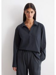 Marc O´Polo Bodywear Koszulka w kolorze antracytowym rozmiar: XS. Czarne koszulki polo xs, bez wzorów, z bawełny, bez kołnierzyka, bez ramiączek. Za 125.45 zł.